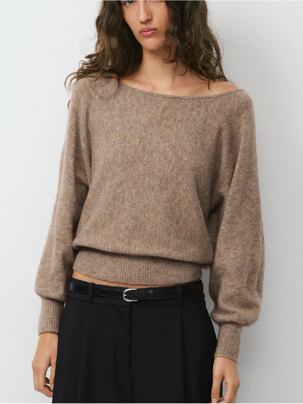 Wilfred SoftSpoke Rhoda Sweater — Heather Nomad Taupe